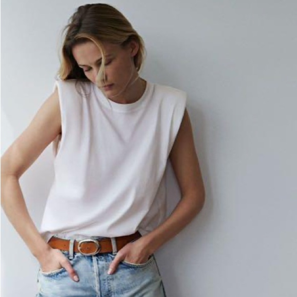 Zara Shoulder Pad Shirt Small - Picture 4 of 7